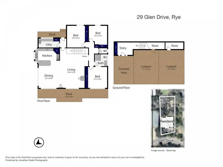 Floorplan of Homely house listing, 29 Glen Drive, Rye VIC 3941