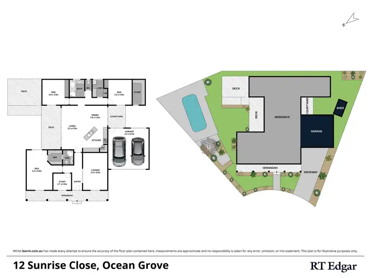 Floorplan of Homely house listing, 12 Sunrise Close, Ocean Grove VIC 3226