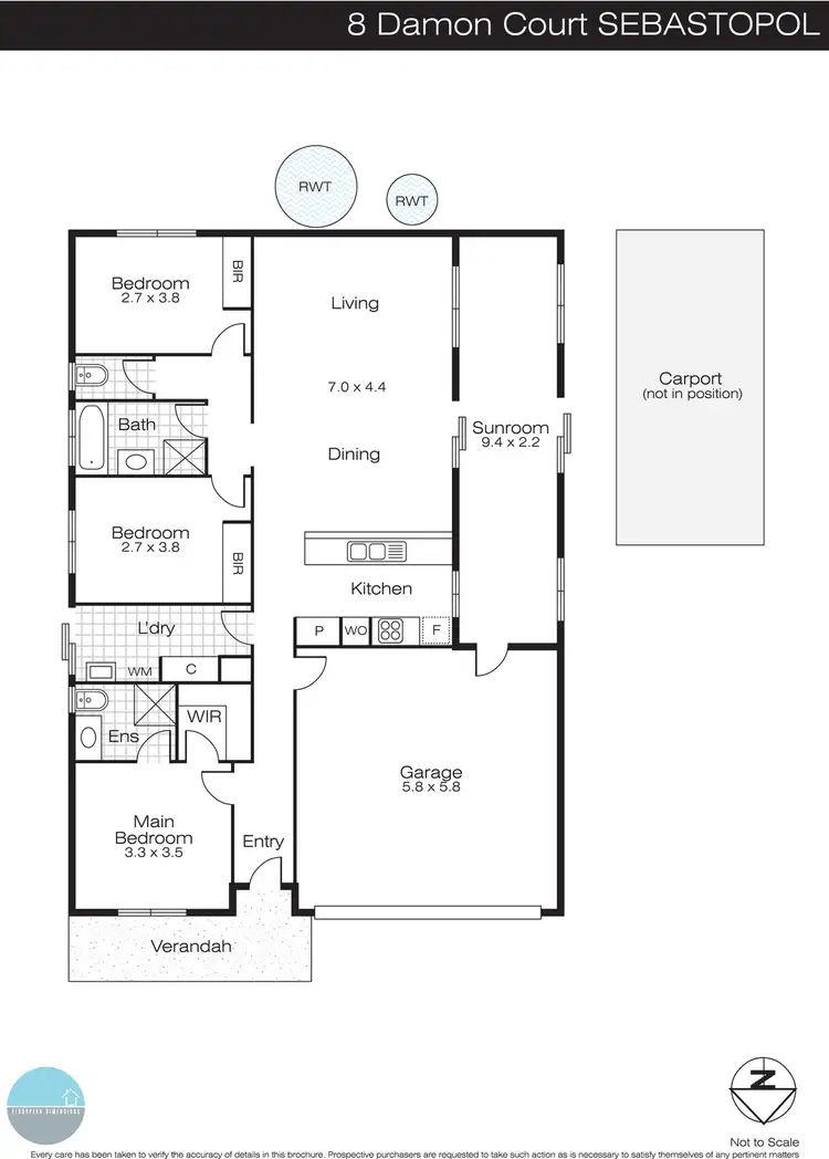 Floorplan of Homely house listing, 8 Damon Court, Sebastopol VIC 3356