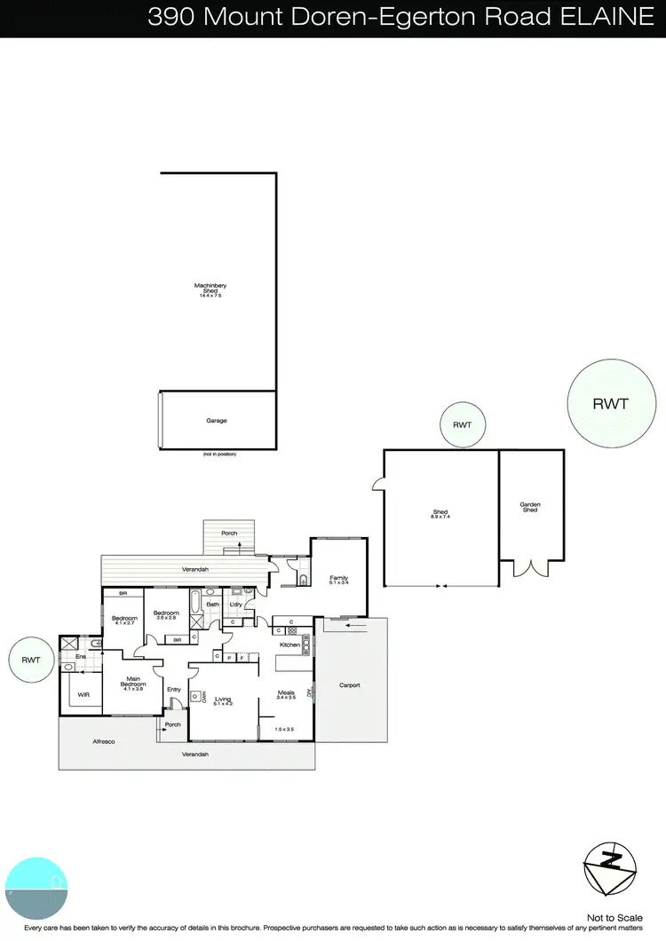Floorplan of Homely house listing, 390 Mount Doran-Egerton Road, Elaine VIC 3334