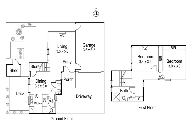 Floorplan of Homely townhouse listing, 3/287 Liberty Parade, Heidelberg West VIC 3081