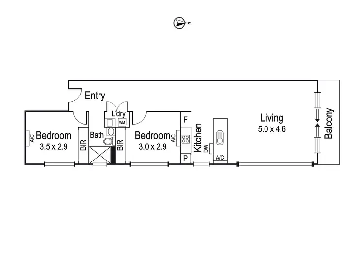 Floorplan of Homely apartment listing, 4/44 Barkly Place, Heidelberg VIC 3084