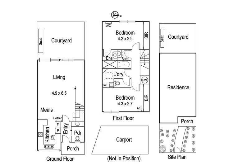 Floorplan of Homely townhouse listing, 11/79 Earl Street, Kew VIC 3101