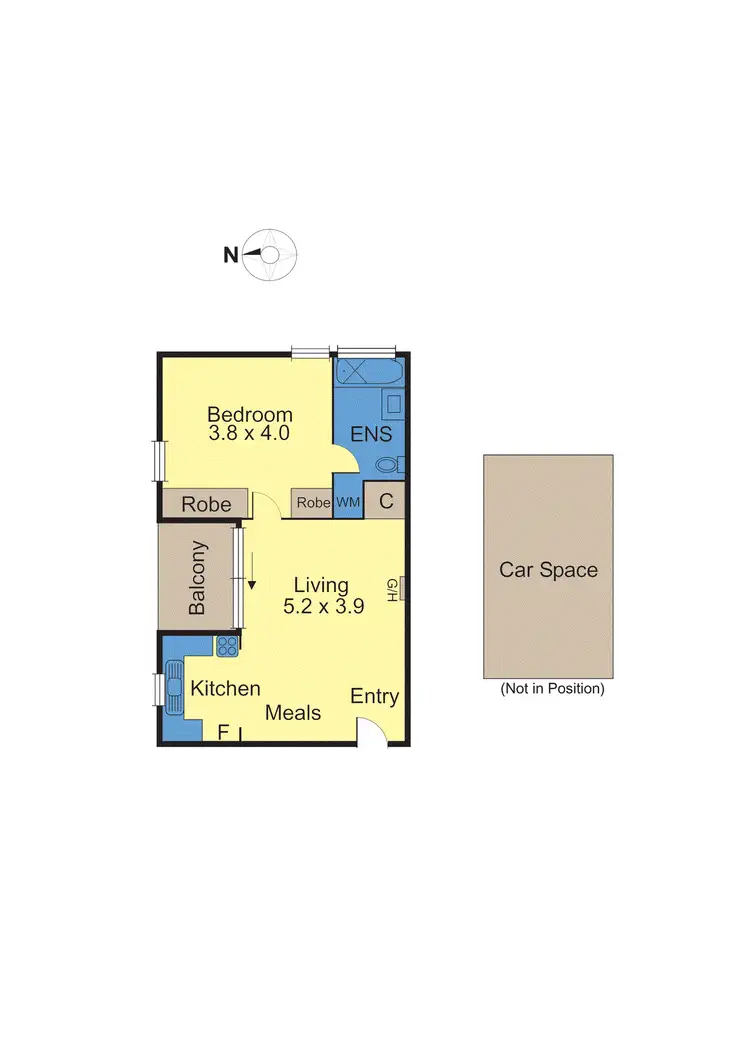 Floorplan of Homely apartment listing, 9/61 Auburn Road, Hawthorn VIC 3122
