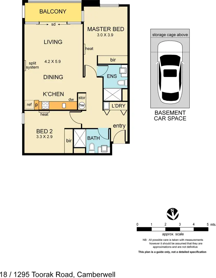 Floorplan of Homely unit listing, 18/1295 Toorak Road, Camberwell VIC 3124