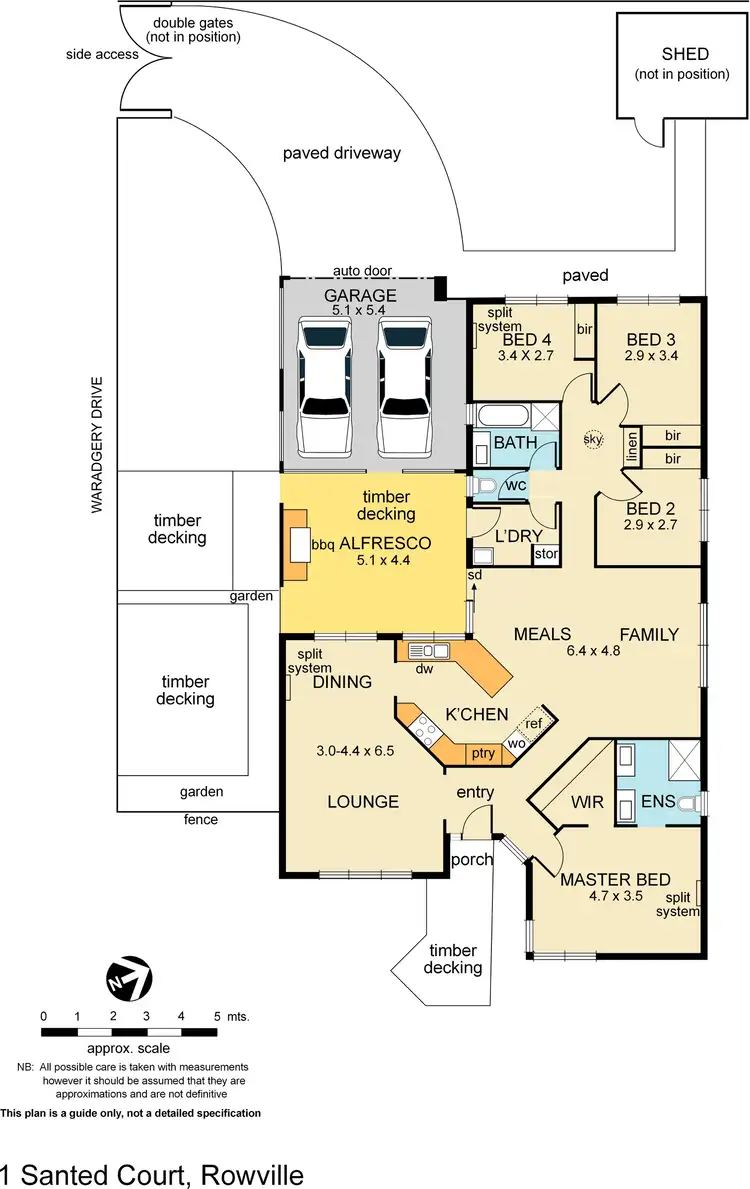 Floorplan of Homely house listing, 1 Santed Court, Rowville VIC 3178