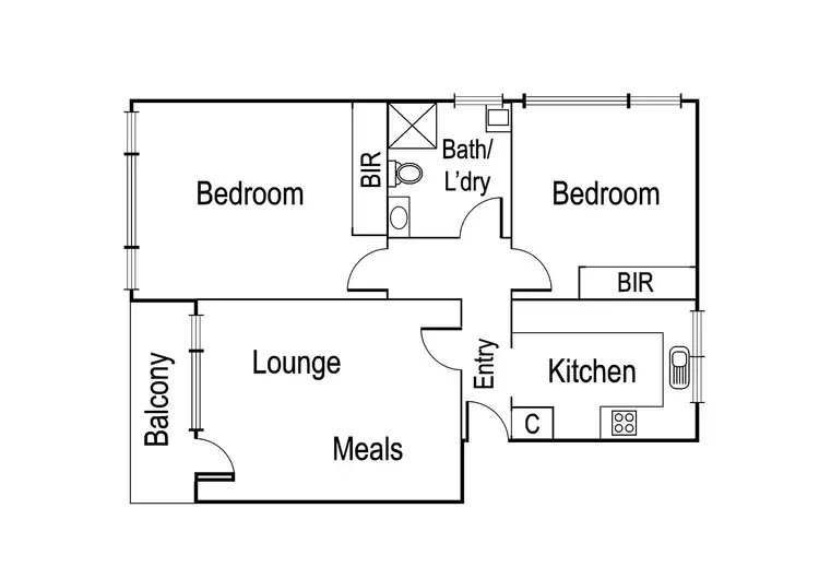 Floorplan of Homely apartment listing, 2/30 Martin Street, Heidelberg VIC 3084