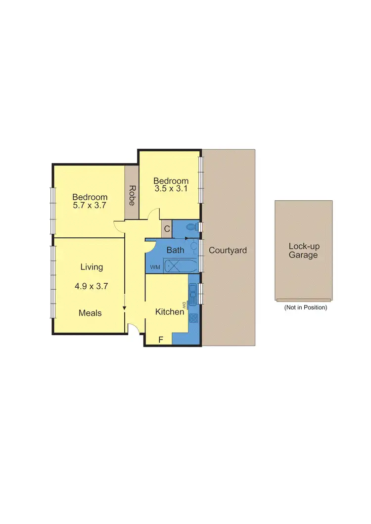 Floorplan of Homely apartment listing, 8/29 Spenser Street, St Kilda VIC 3182