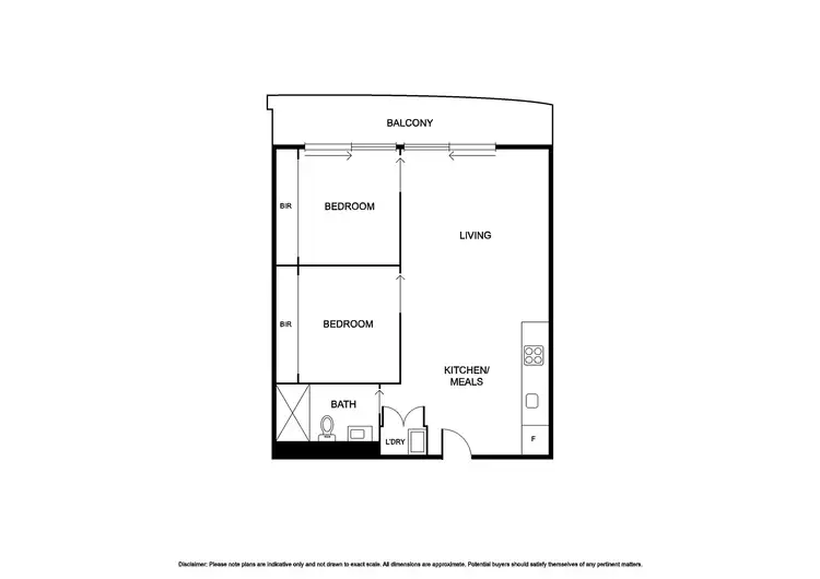Floorplan of Homely apartment listing, 2206/35 Malcolm Street, South Yarra VIC 3141