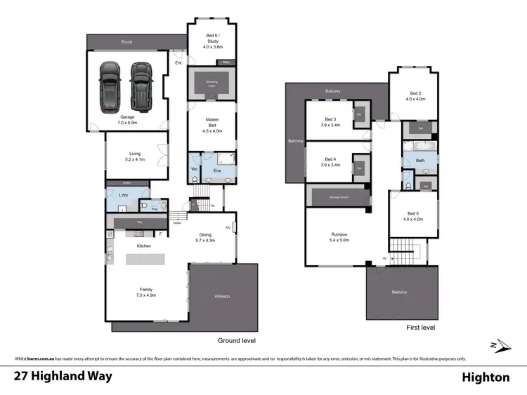 Floorplan of Homely house listing, 27 Highland Way, Highton VIC 3216