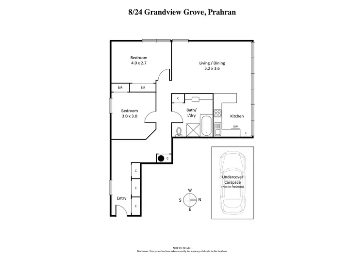 Floorplan of Homely apartment listing, 8/24 Grandview Grove, Prahran VIC 3181