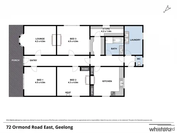 Floorplan of Homely house listing, 72 Ormond Road, East Geelong VIC 3219