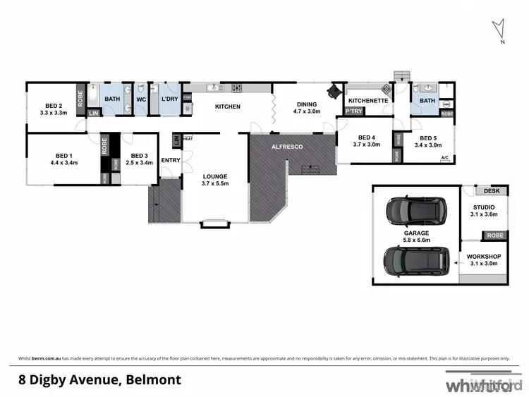 Floorplan of Homely house listing, 8 Digby Avenue, Belmont VIC 3216