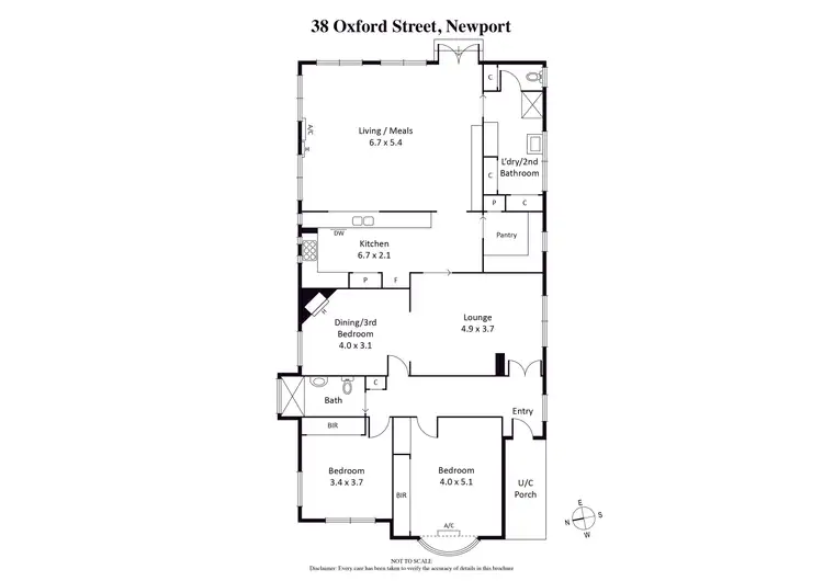 Floorplan of Homely house listing, 38 Oxford  Street, Newport VIC 3015