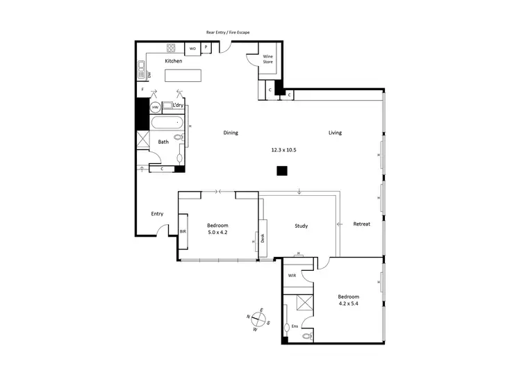 Floorplan of Homely apartment listing, 104/73 Flinders Lane, Melbourne VIC 3000