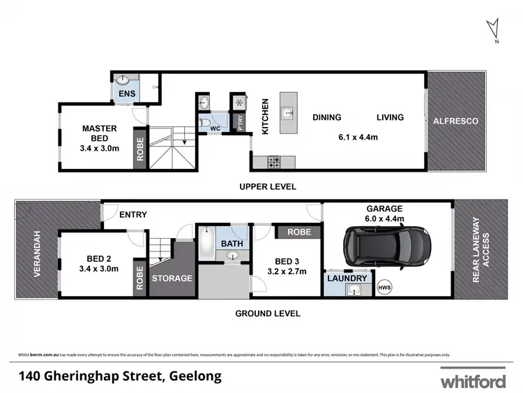 Floorplan of Homely townhouse listing, 2/140 Gheringhap Street, Geelong VIC 3220
