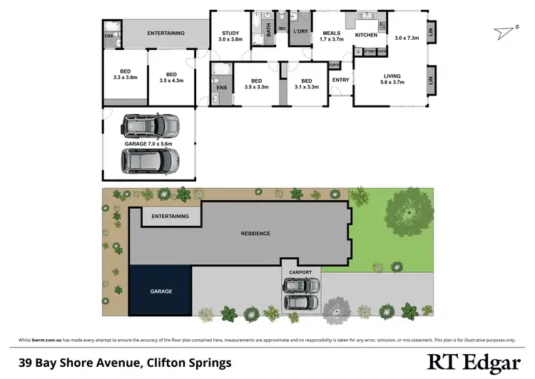 Floorplan of Homely house listing, 39 Bay Shore Avenue, Clifton Springs VIC 3222