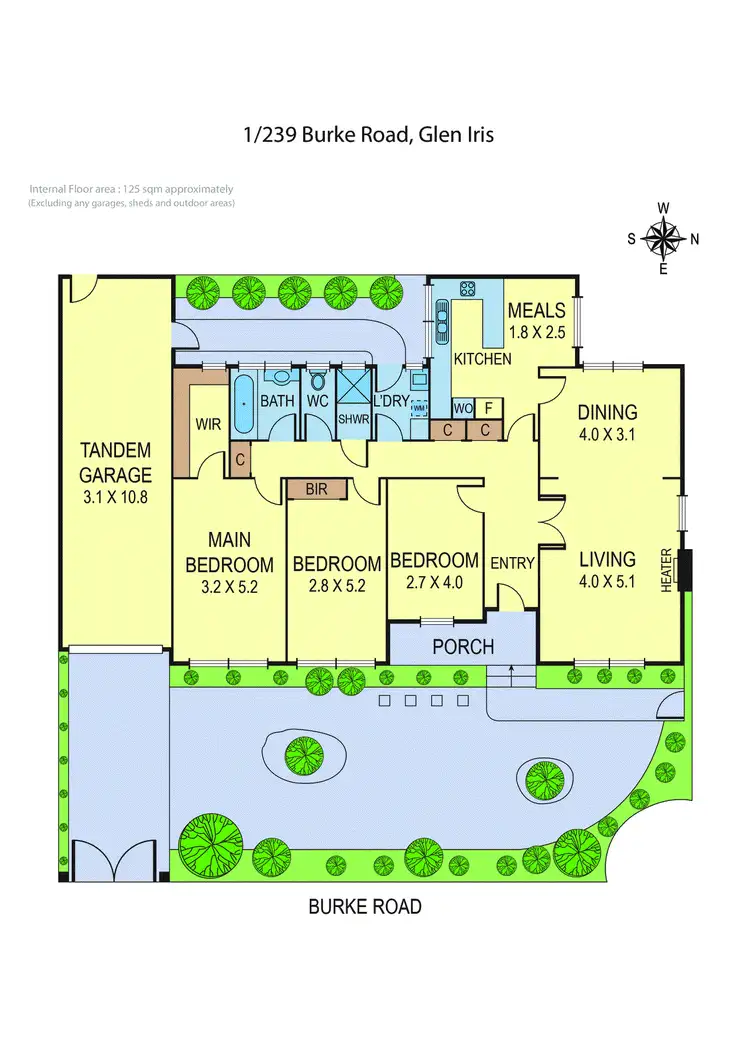 Floorplan of Homely unit listing, 1/239 Burke Road, Glen Iris VIC 3146