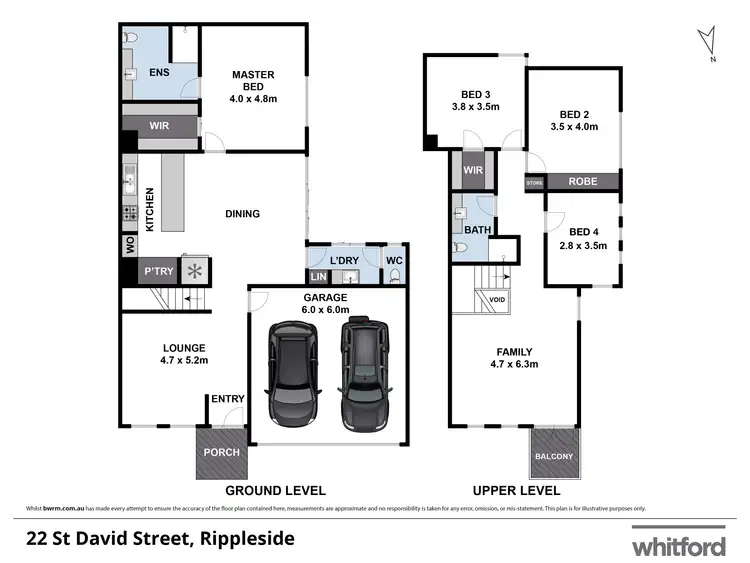 Floorplan of Homely townhouse listing, 22 St David Street, Rippleside VIC 3215