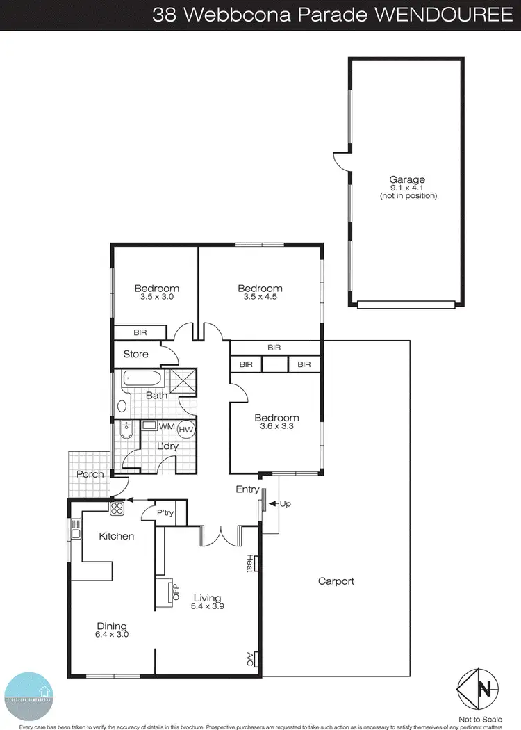Floorplan of Homely house listing, 38 Webbcona Parade, Wendouree VIC 3355