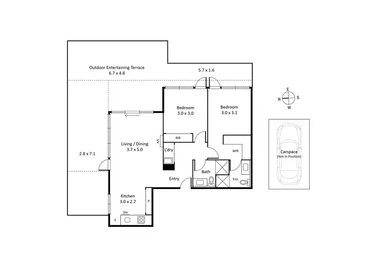 Floorplan of Homely apartment listing, 302/85 Leveson Street, North Melbourne VIC 3051