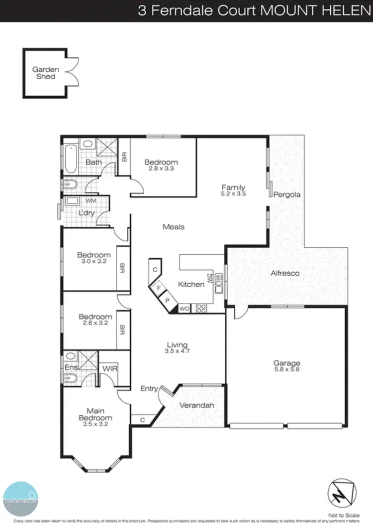 Floorplan of Homely house listing, 3 Ferndale Court, Mount Helen VIC 3350