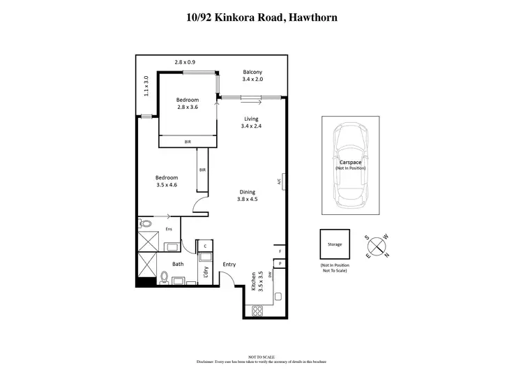 Floorplan of Homely apartment listing, 110/92 Kinkora Road, Hawthorn VIC 3122
