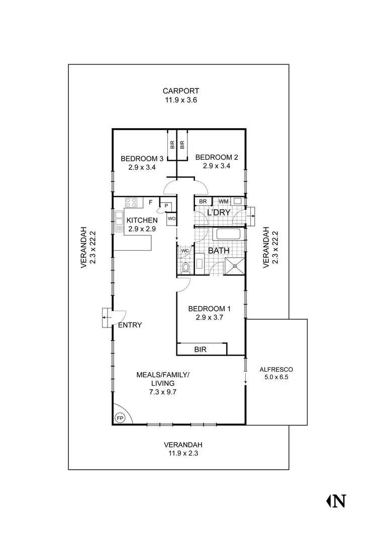 Floorplan of Homely house listing, 3 Casey Crescent, Broadford VIC 3658