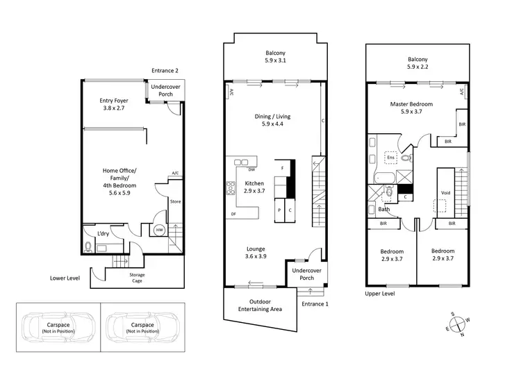Floorplan of Homely townhouse listing, 1/105 Beach Street, Port Melbourne VIC 3207