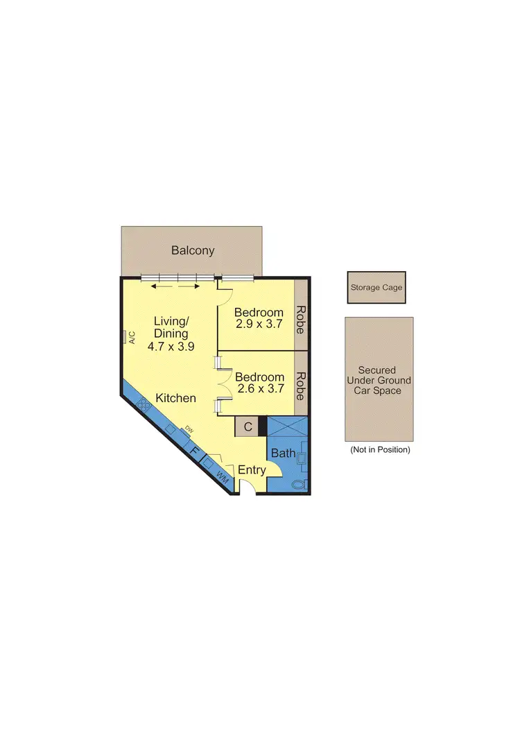 Floorplan of Homely apartment listing, 114/323 Charman Road, Cheltenham VIC 3192