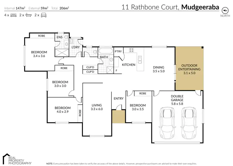 Floorplan of Homely house listing, 11 Rathbone Court, Mudgeeraba QLD 4213