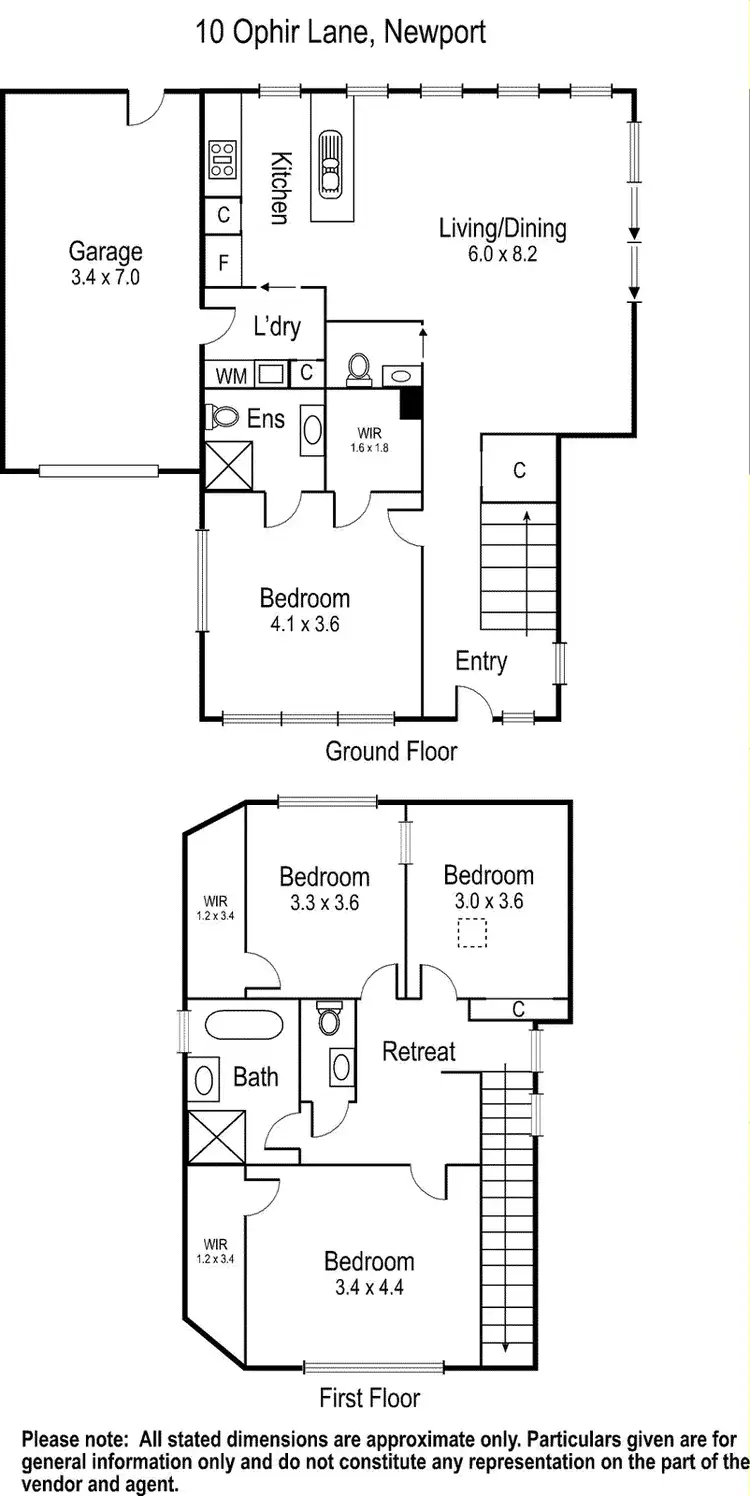 Floorplan of Homely house listing, 10 Ophir Lane, Newport VIC 3015