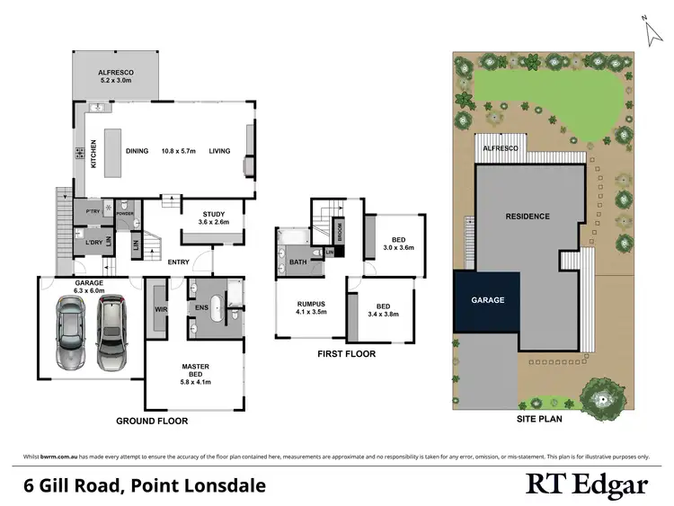 Floorplan of Homely house listing, 6 Gill Road, Point Lonsdale VIC 3225