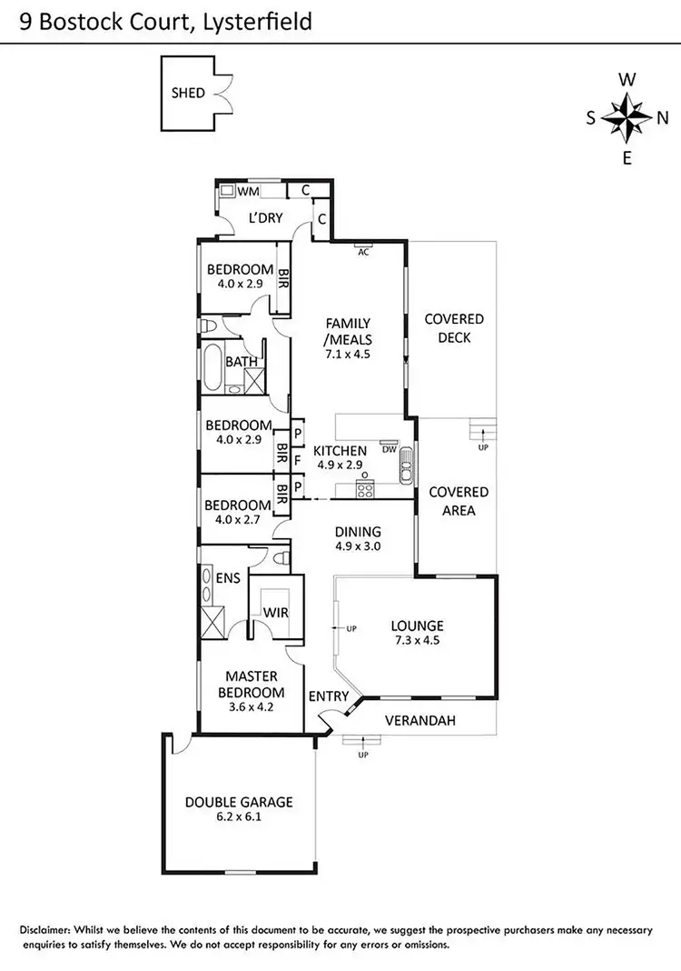 Floorplan of Homely house listing, 9 Bostock Court, Lysterfield VIC 3156