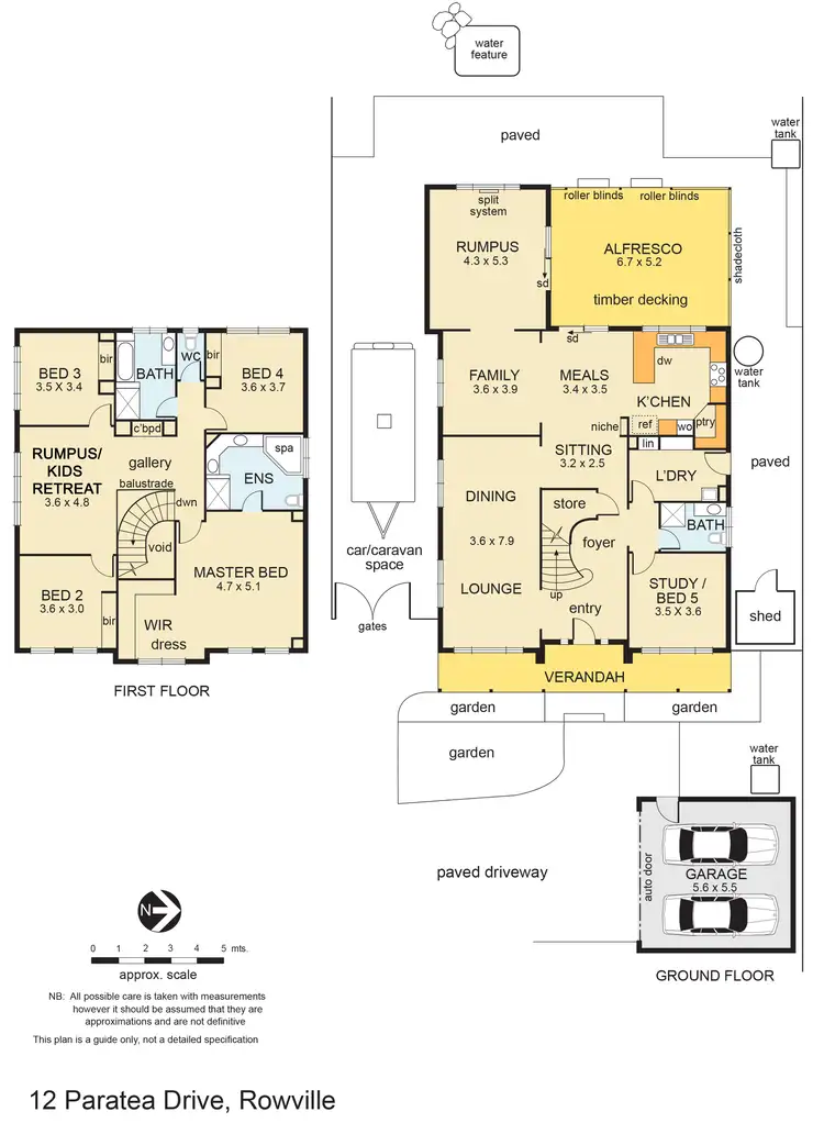 Floorplan of Homely house listing, 12 Paratea Drive, Rowville VIC 3178