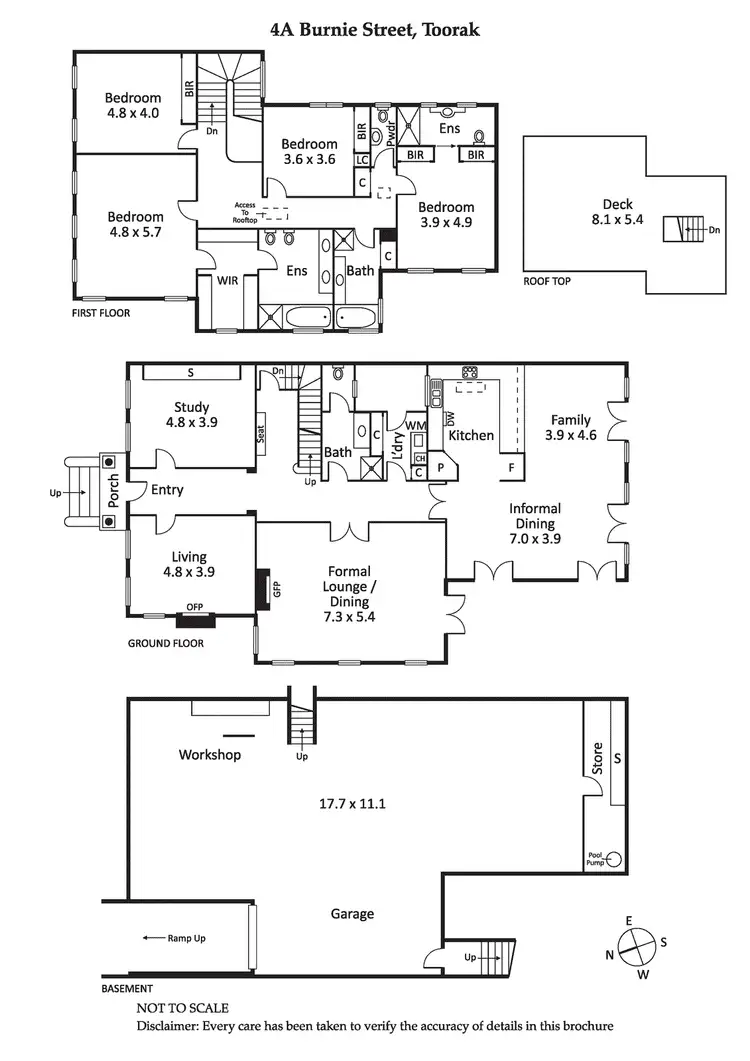 Floorplan of Homely house listing, 4A Burnie Street, Toorak VIC 3142