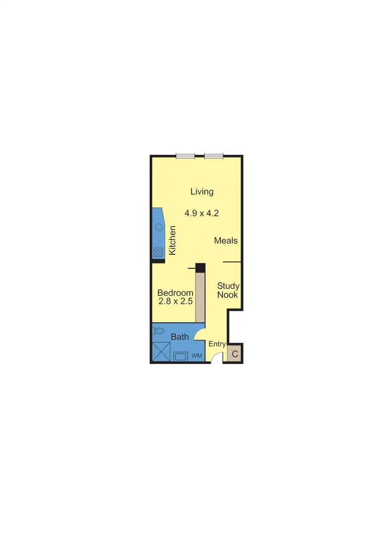 Floorplan of Homely apartment listing, 403/129 Fitzroy Street, St Kilda VIC 3182