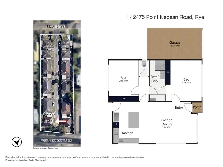 Floorplan of Homely unit listing, 1/2475 Point Nepean Road, Rye VIC 3941