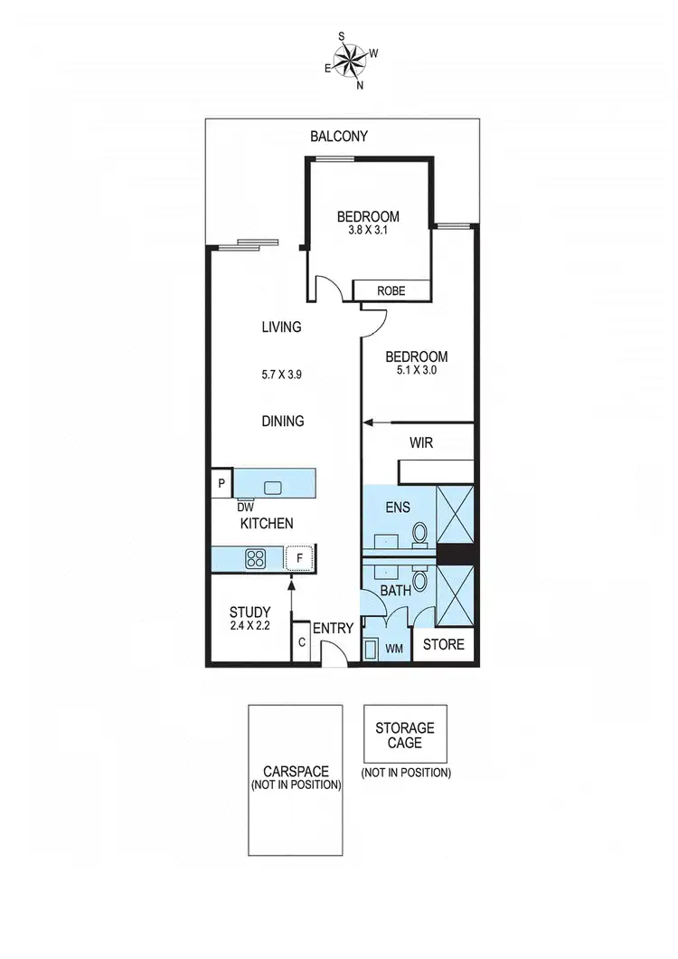 Floorplan of Homely apartment listing, 107/284 Highett Road, Highett VIC 3190