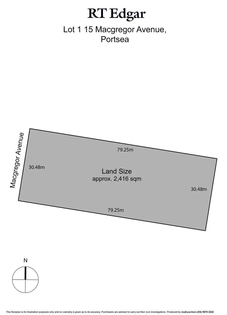 Floorplan of Homely land listing, Lot 1/15 Macgregor Avenue, Portsea VIC 3944