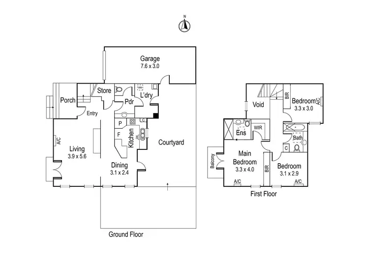 Floorplan of Homely townhouse listing, 5/39B Park Crescent, Fairfield VIC 3078