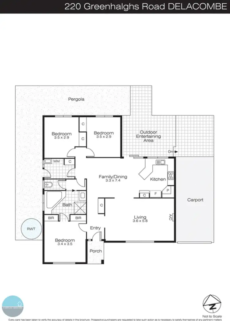 Floorplan of Homely house listing, 220 Greenhalghs Road, Delacombe VIC 3356