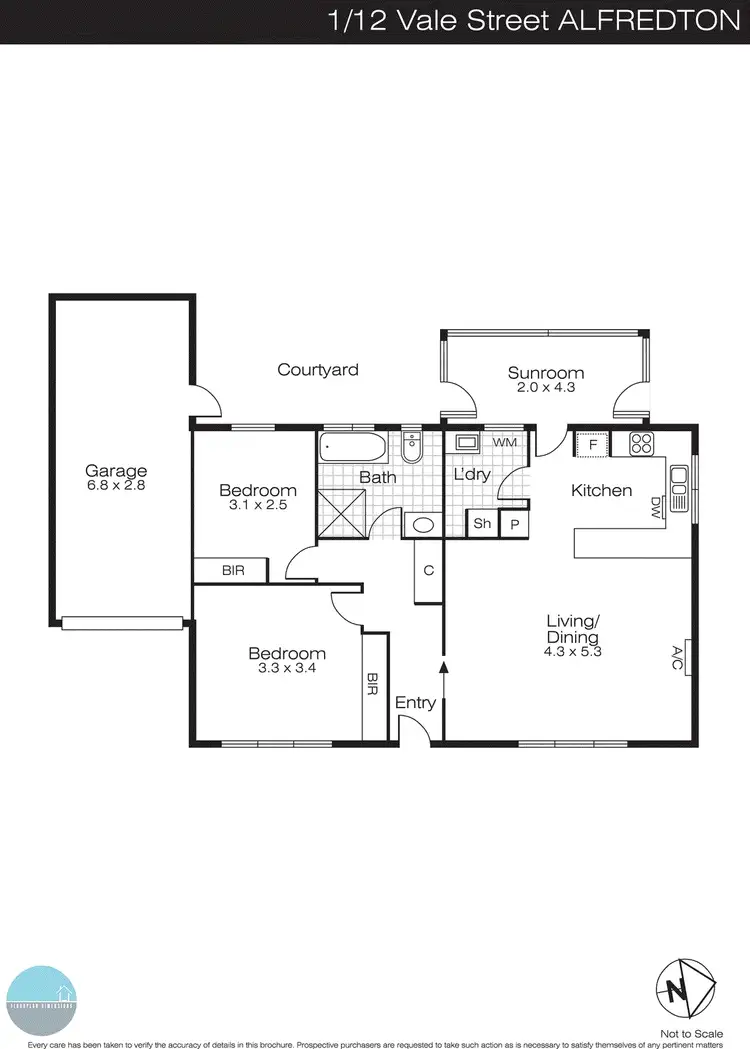Floorplan of Homely house listing, 1/12 Vale Street, Alfredton VIC 3350