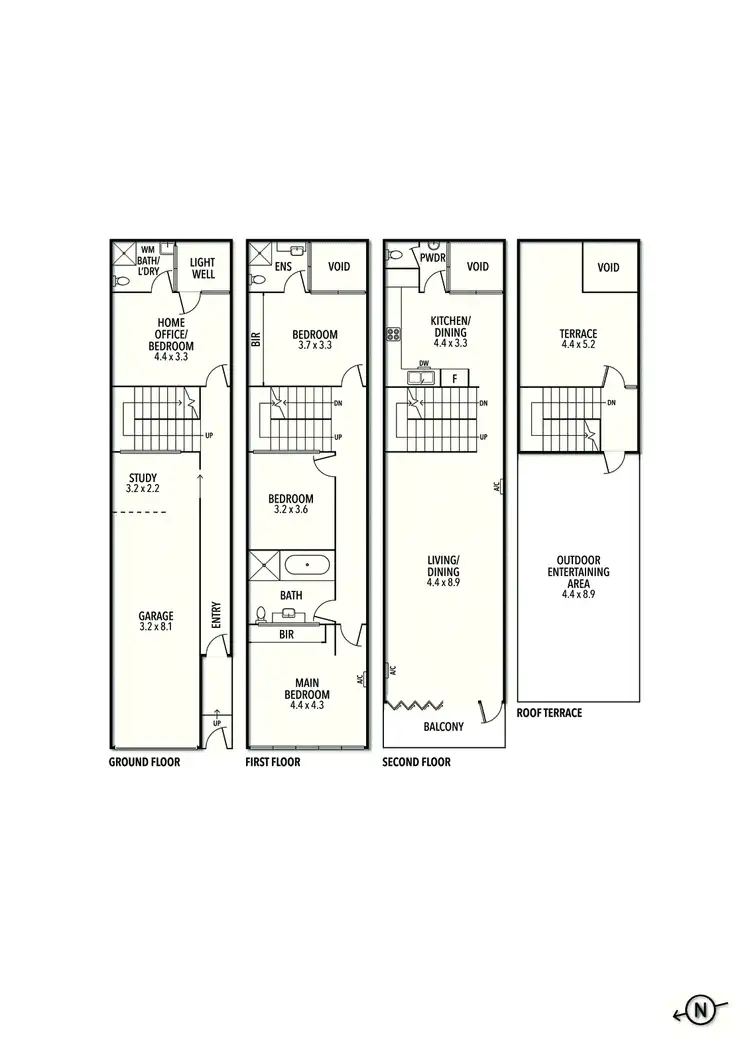 Floorplan of Homely townhouse listing, 22 Macquarie Street, Prahran VIC 3181