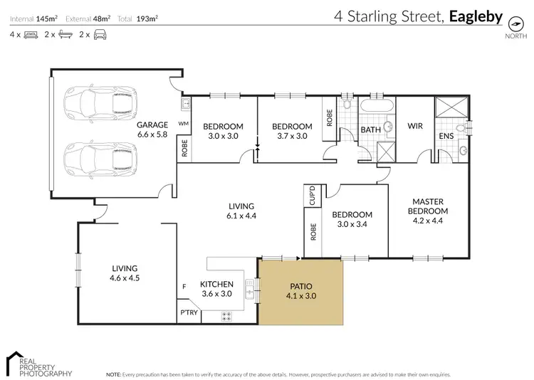 Floorplan of Homely house listing, 4 Starling  Street, Eagleby QLD 4207