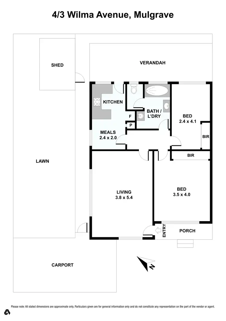 Floorplan of Homely unit listing, 4/3 Wilma Avenue, Mulgrave VIC 3170