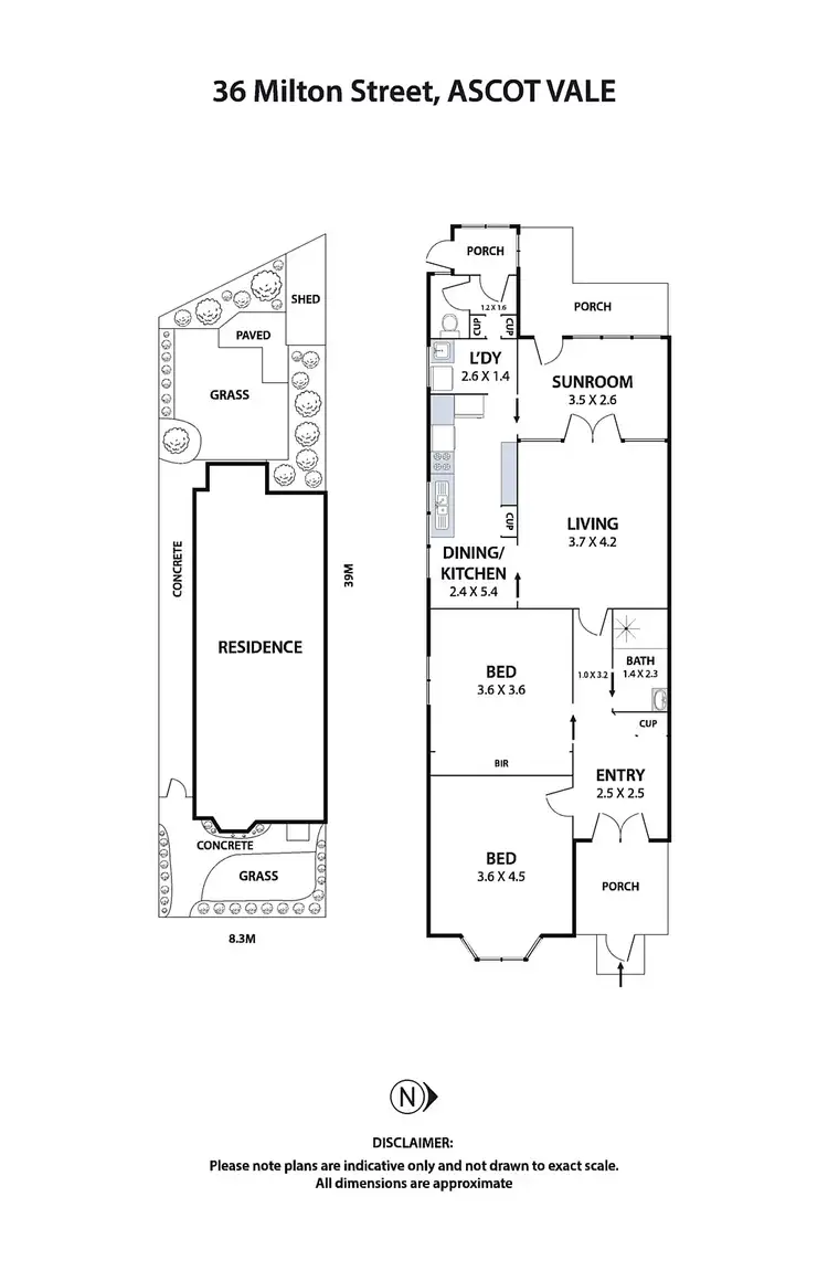Floorplan of Homely house listing, 36 Milton Street, Ascot Vale VIC 3032