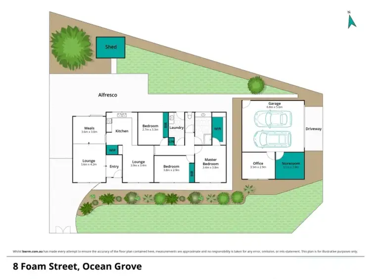 Floorplan of Homely house listing, 8 Foam Street, Ocean Grove VIC 3226