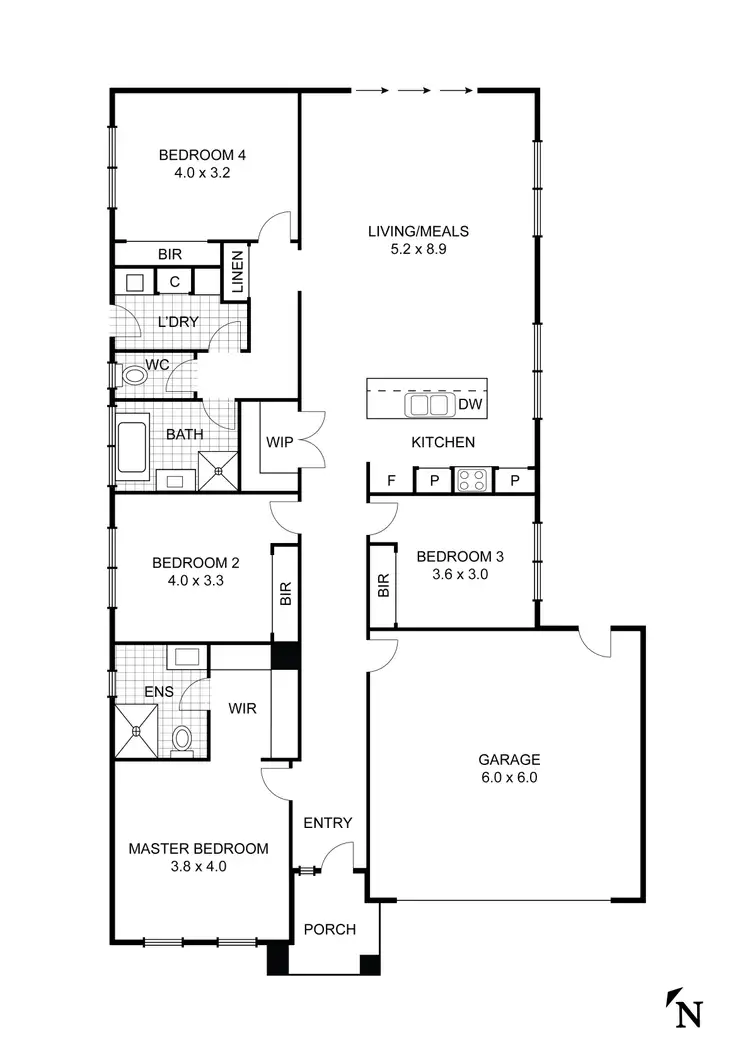 Floorplan of Homely house listing, 4 Hakea Street, Broadford VIC 3658