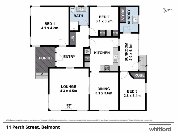 Floorplan of Homely house listing, 11 Perth Street, Belmont VIC 3216